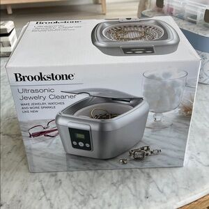 Brookstone Silver Ultrasonic Jewelry Cleaner with Digital Display